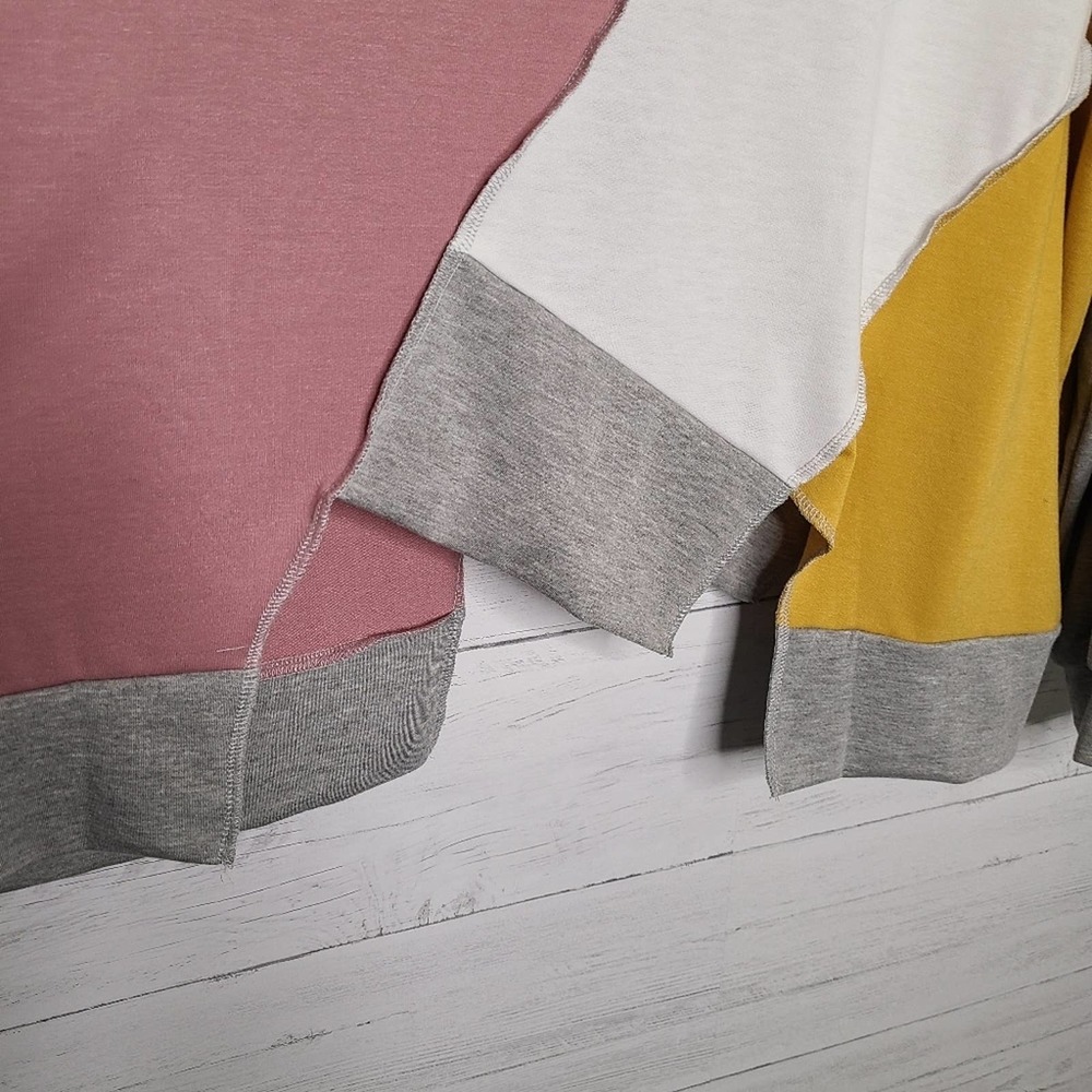 Bibi Multicolored Color Block Oversized Top Sz Xl… - image 8